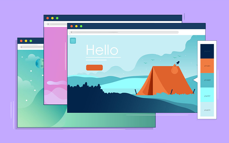 استفاده از رنگها در سایت